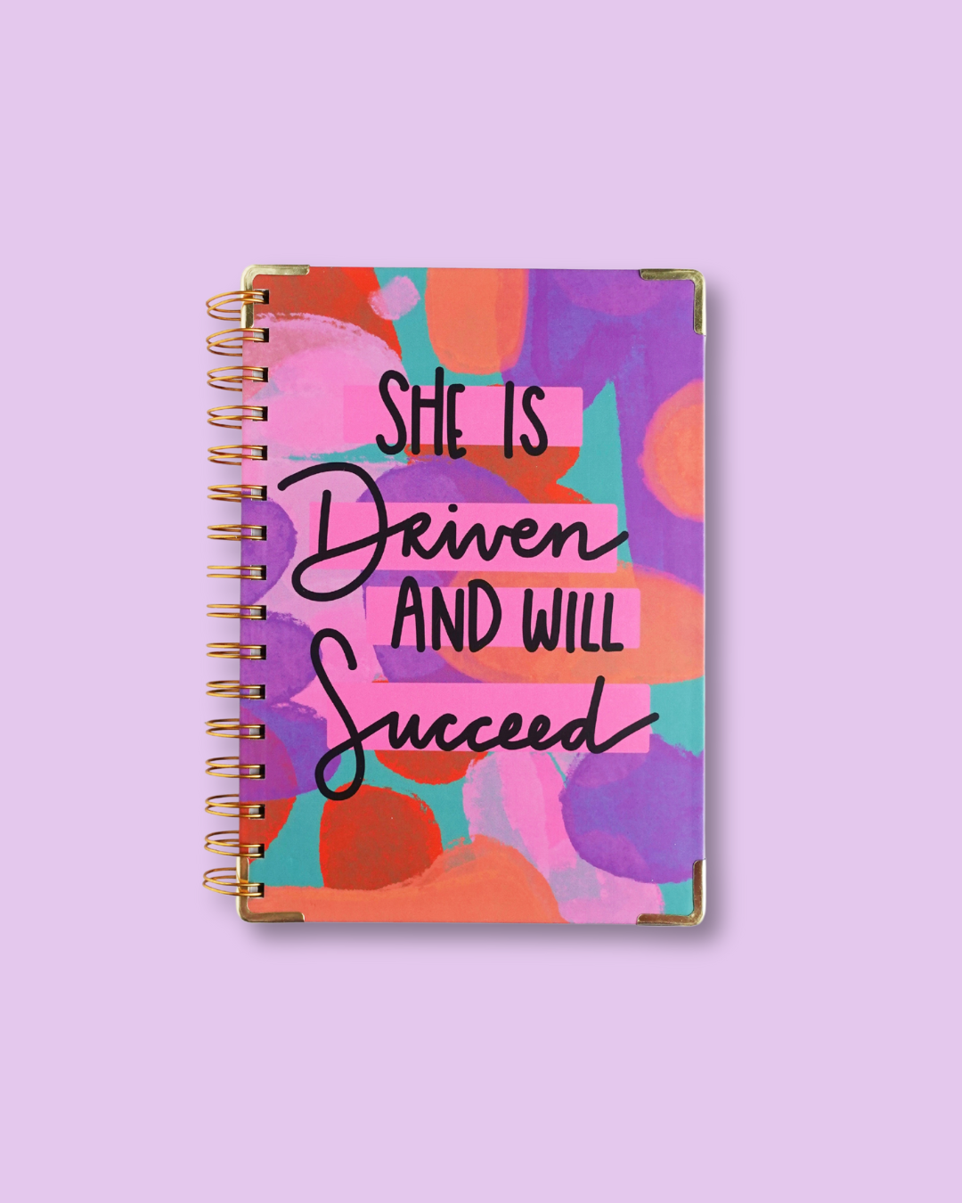 She is Driven and Will Succeed Hardcover Spiral Journal