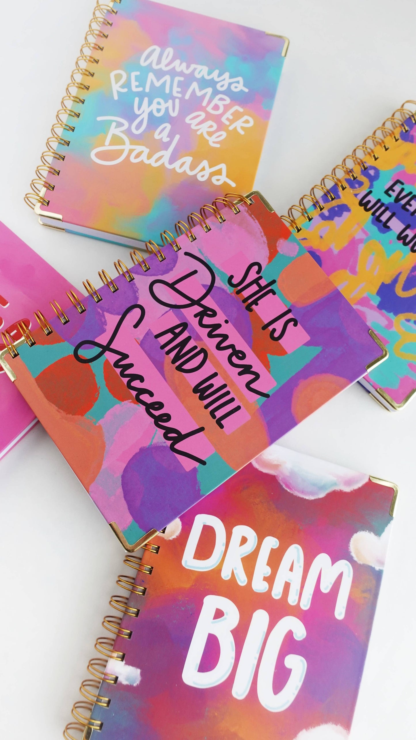 She is Driven and Will Succeed Hardcover Spiral Journal