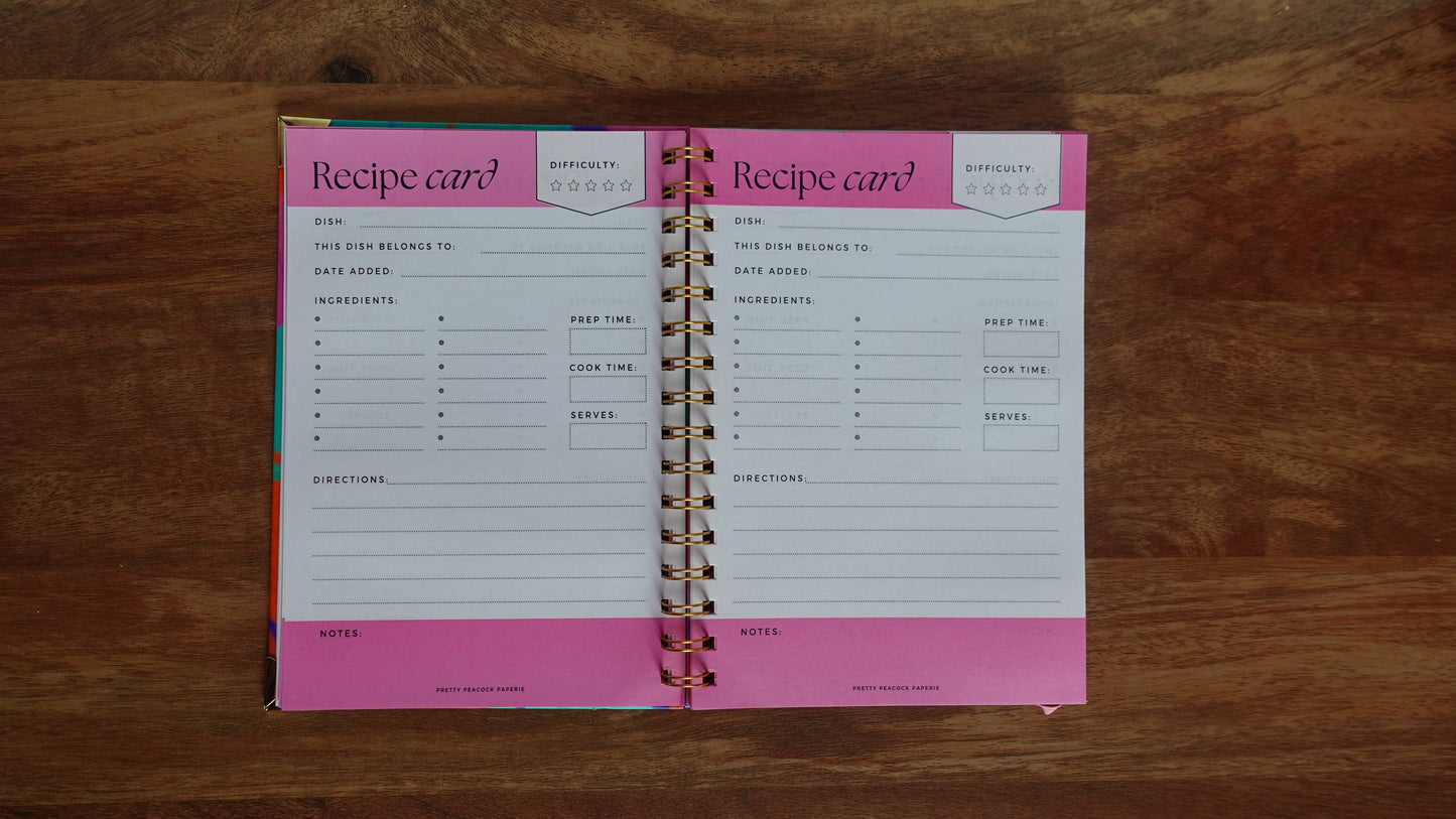 Recipe Book Keepsake - Vibrant Colorway
