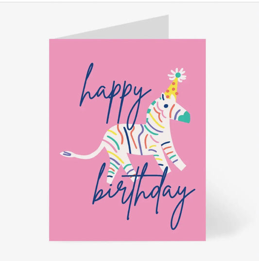 Greeting Card - Zebra Birthday